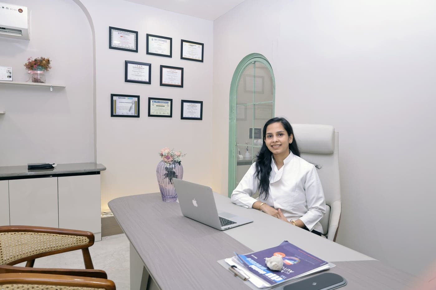 Dr. Tannu Goyal at her desk
